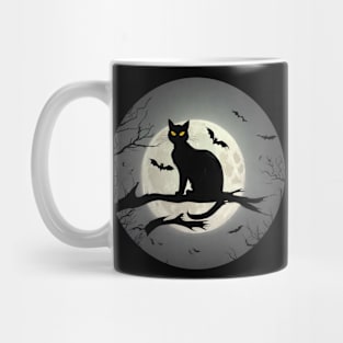 Halloween Moon The_cat_and_the_bat Mug